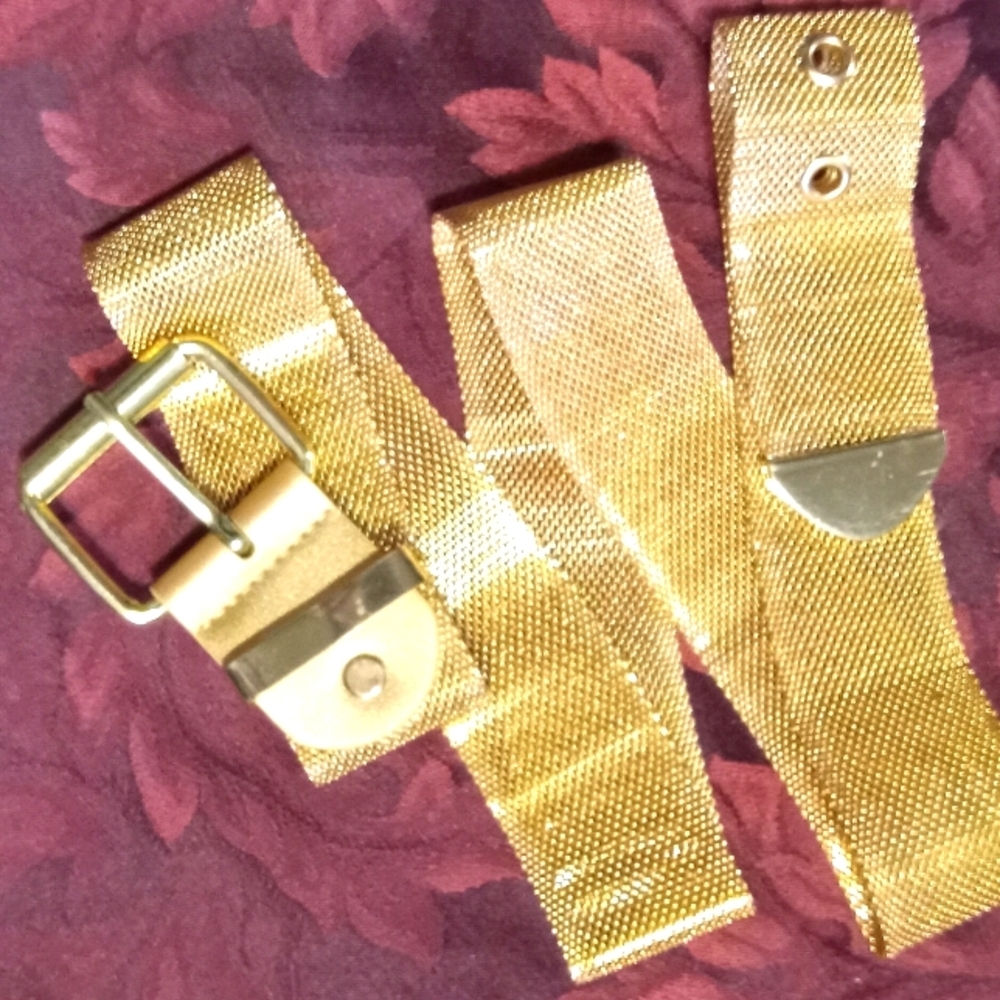Vintage Goldtone mesh metal belt​